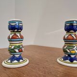Pair of handmade ceramic candlesticks