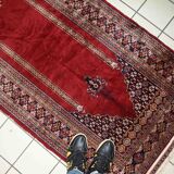 Vintage Pakistani carpet Lahore handmade 94cm x 178cm 1960s, 1C806