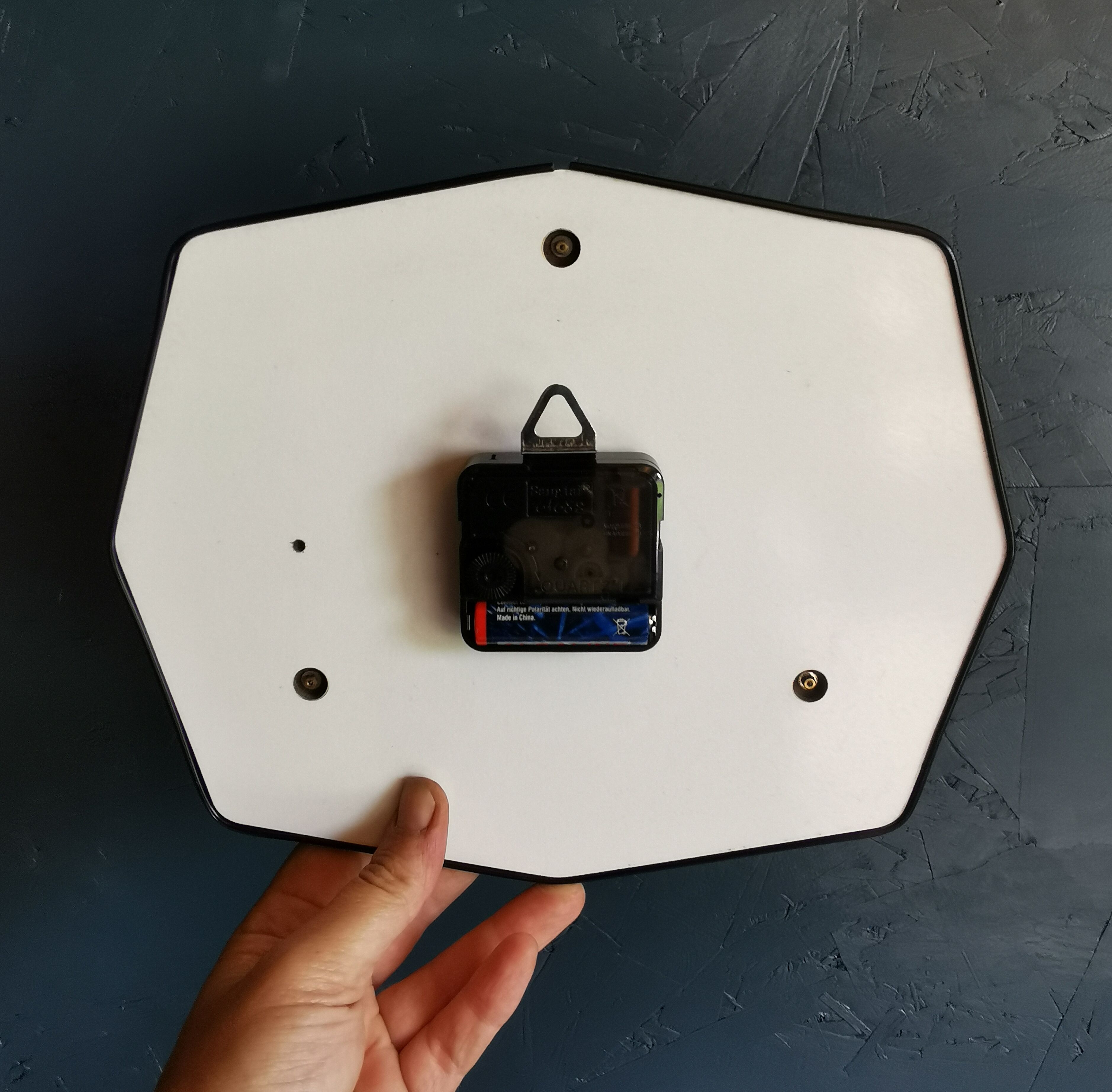 Vintage clock silent wall clock 60s "Golden Black Electric Japy"