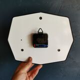 Vintage clock silent wall clock 60s "Golden Black Electric Japy"