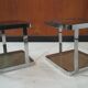 Paire de tables d'appoint ou bouts de canapé vintage