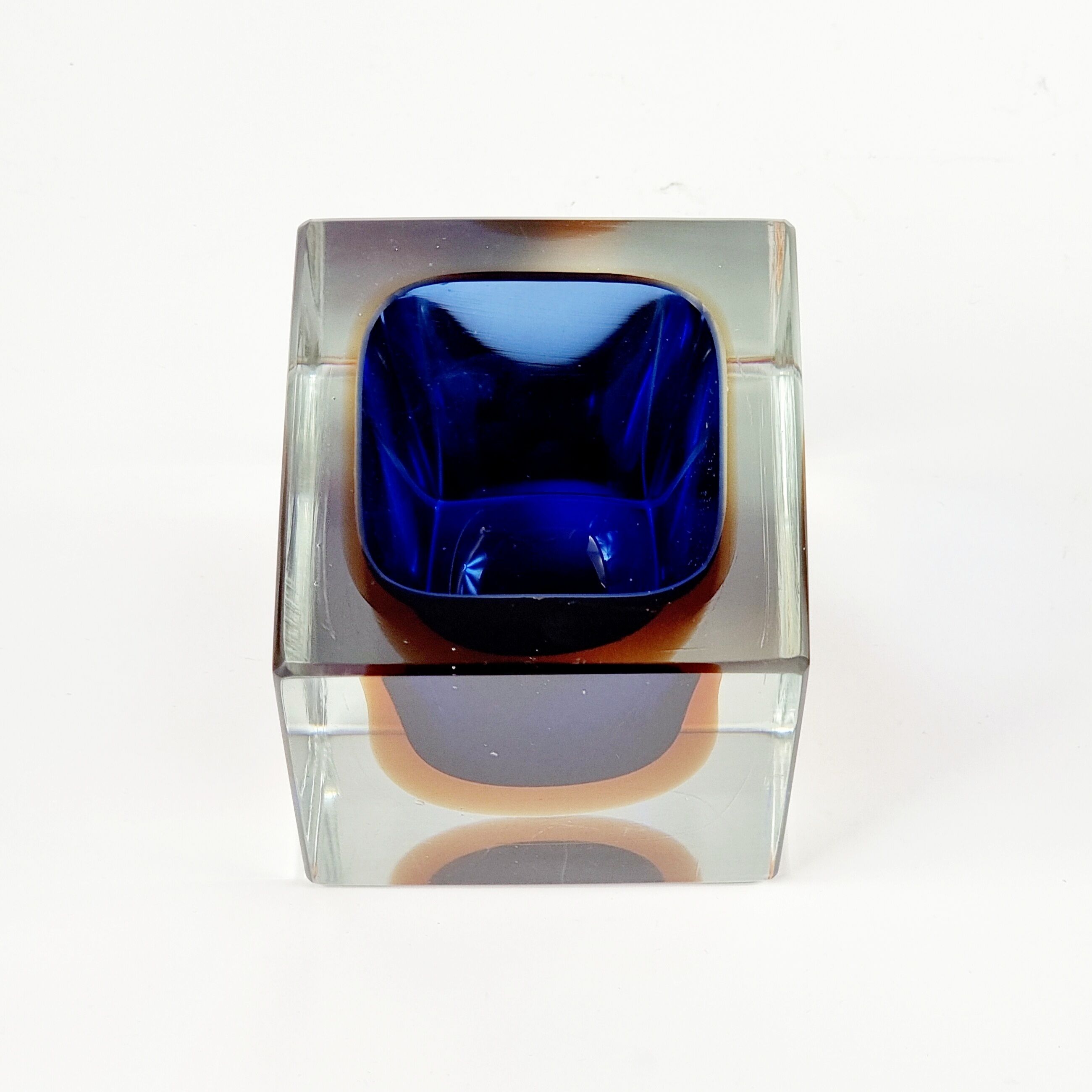 Sommerso Murano Glass Catch-All by Flavio Poli for Seguso, Italy, 1960s