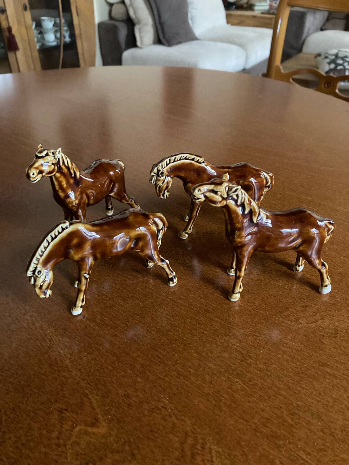 Glazed ceramic horses