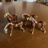 Glazed ceramic horses