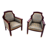 A pair of armchairs, Northern Europe, circa 1870.