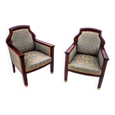 A pair of armchairs, Northern Europe, circa 1870.