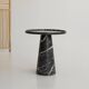 Black marble side table