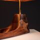 Rare executive desk lamp in solid wood