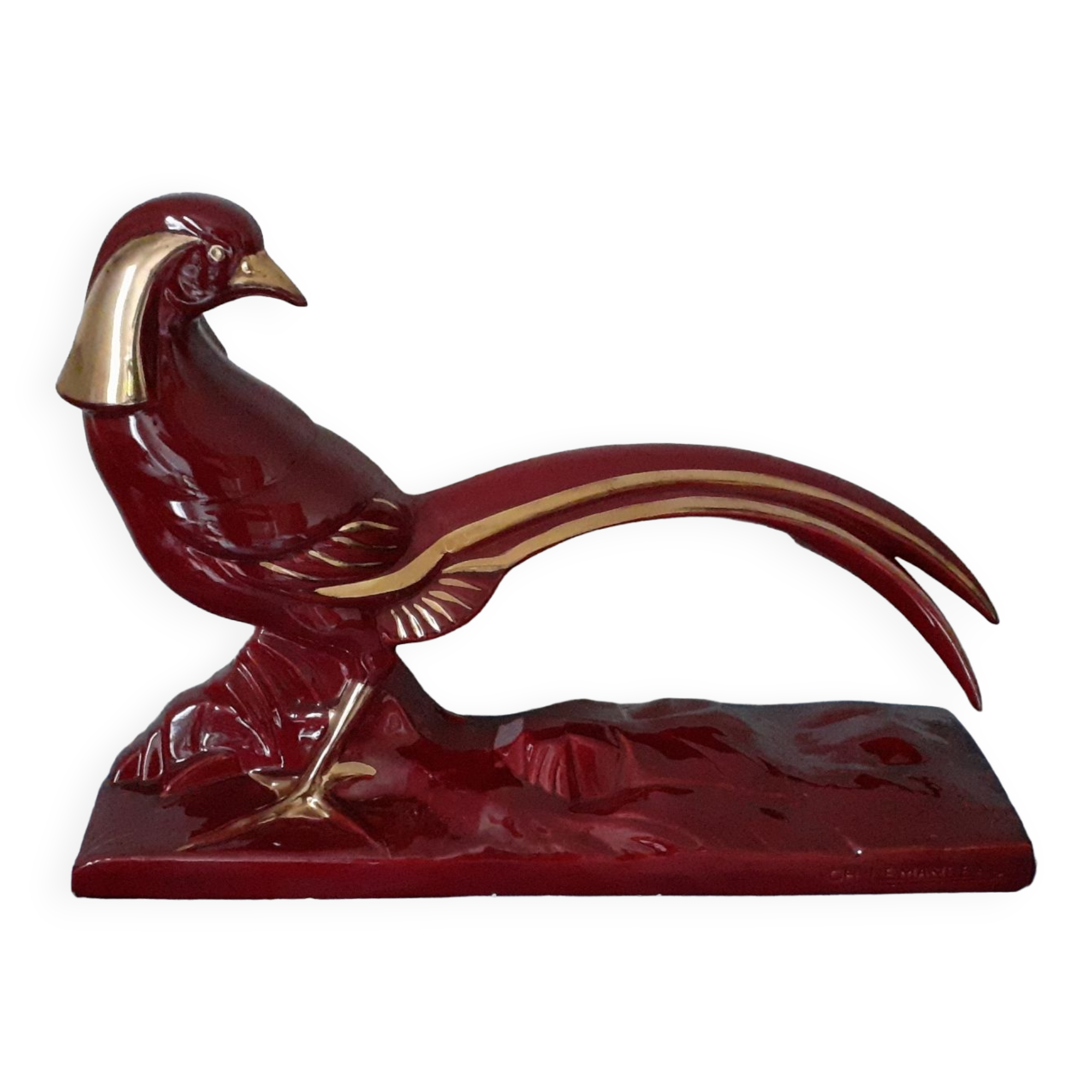 Plaque Porcelaine De Chine Decor Faisans