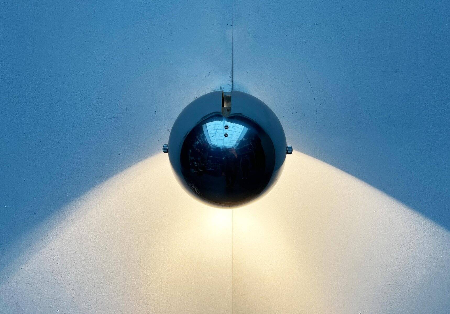 Wall lamp sphere model 48591 in mid-century Danish space style by Louis Poulsen, 1960s.