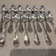 12 silver-plated metal teaspoons, Ercuis silversmith, Louis XV 29