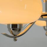 Art Deco Nickel-plated Chandelier, 1930s