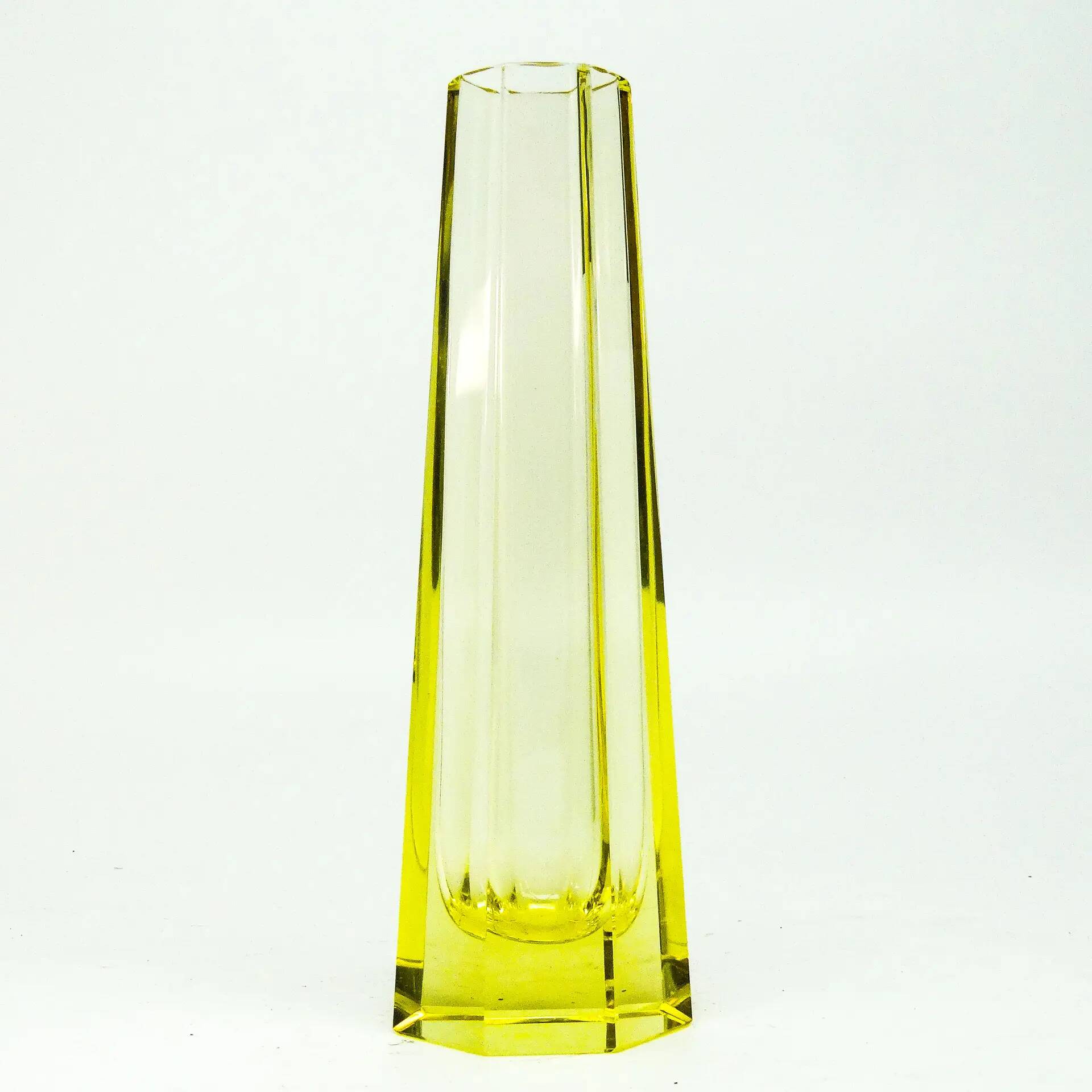 Art Deco vase, crystal, Moser, Czechoslovakia, 1930s