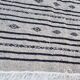 Hand-made grey and black carpet in pure wool  - 110x73cm