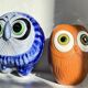 Vintage Handmade Ceramic Owls