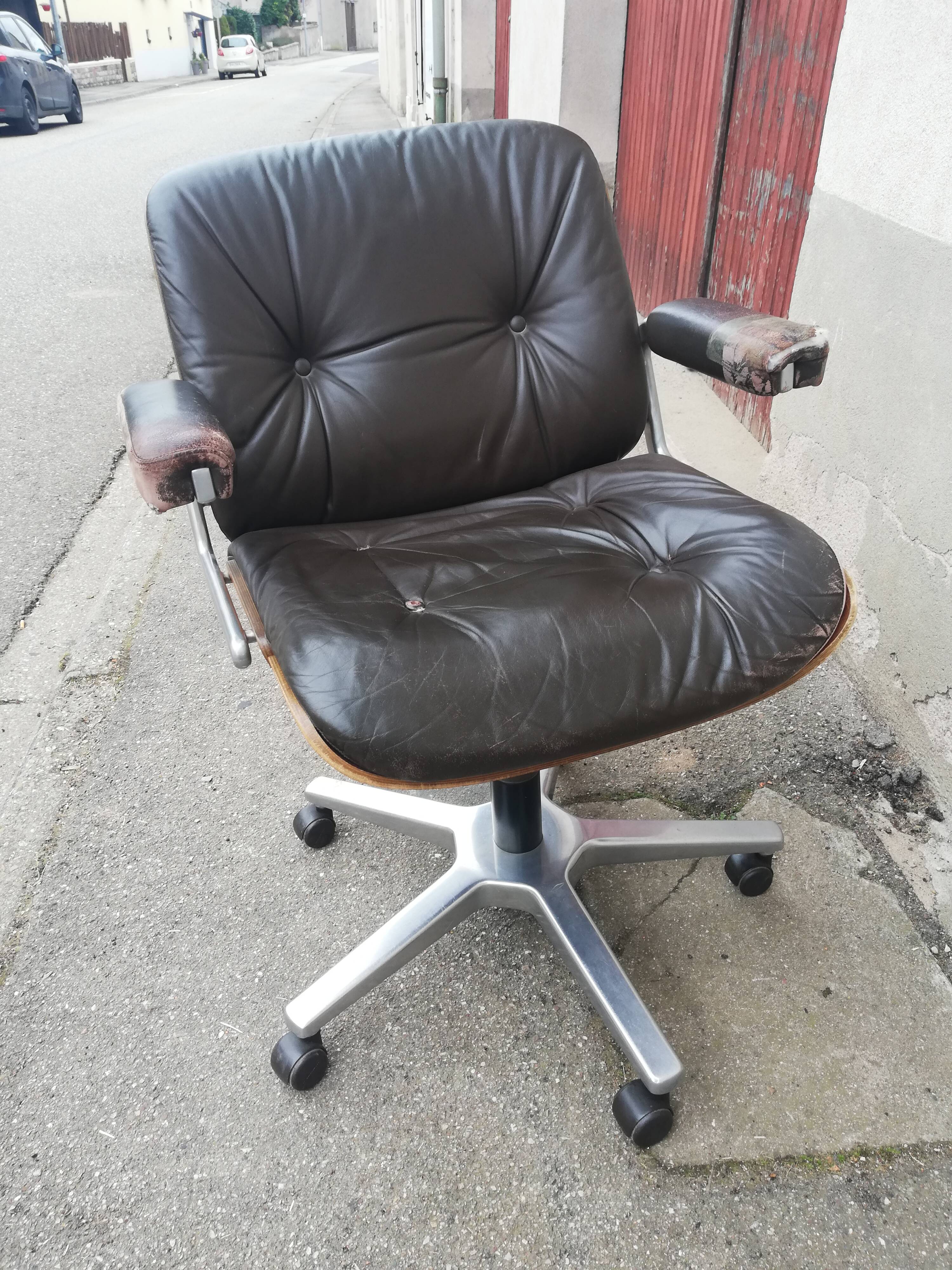 Stoll leather armchair
