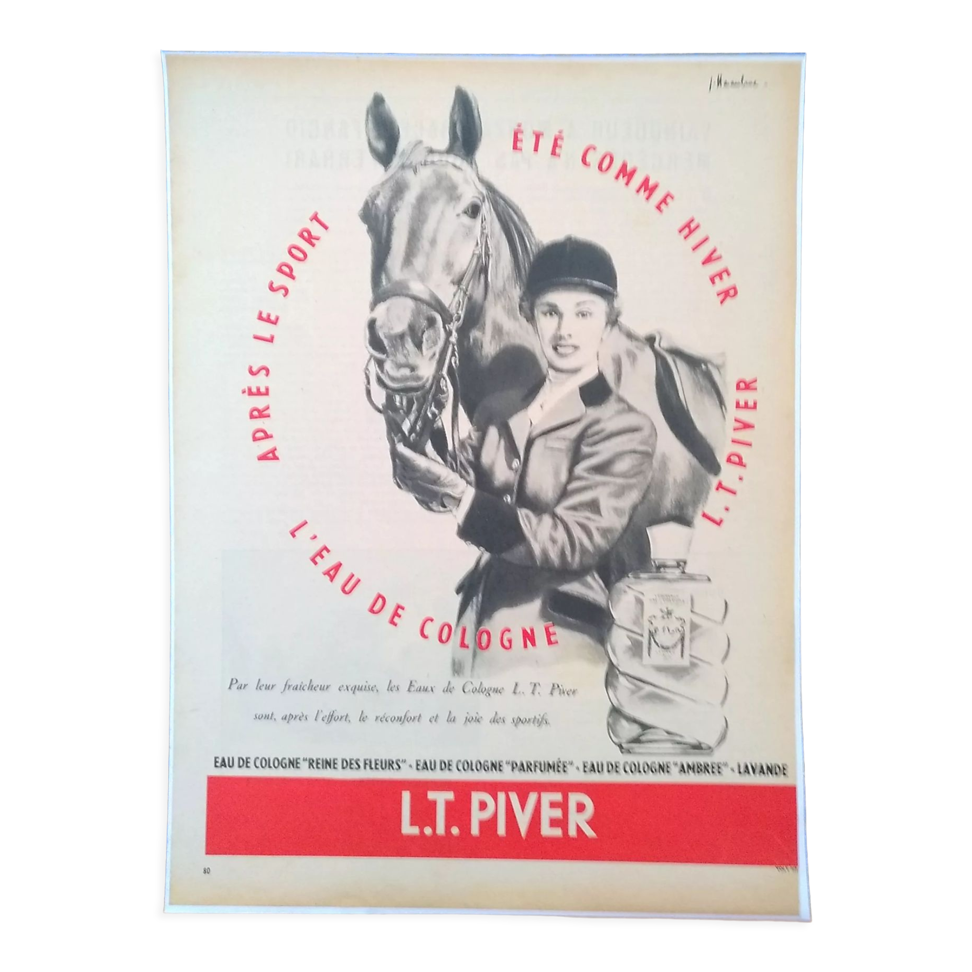 Publicité Presse 1964 Originale - Eau De Cologne Pas Chère - Bien Être (Noir Et Blanc)