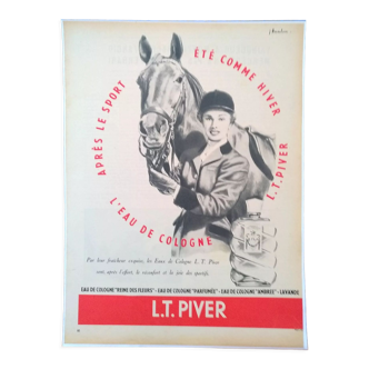 Advertising paper eau de Cologne L.T . Piver from a period magazine