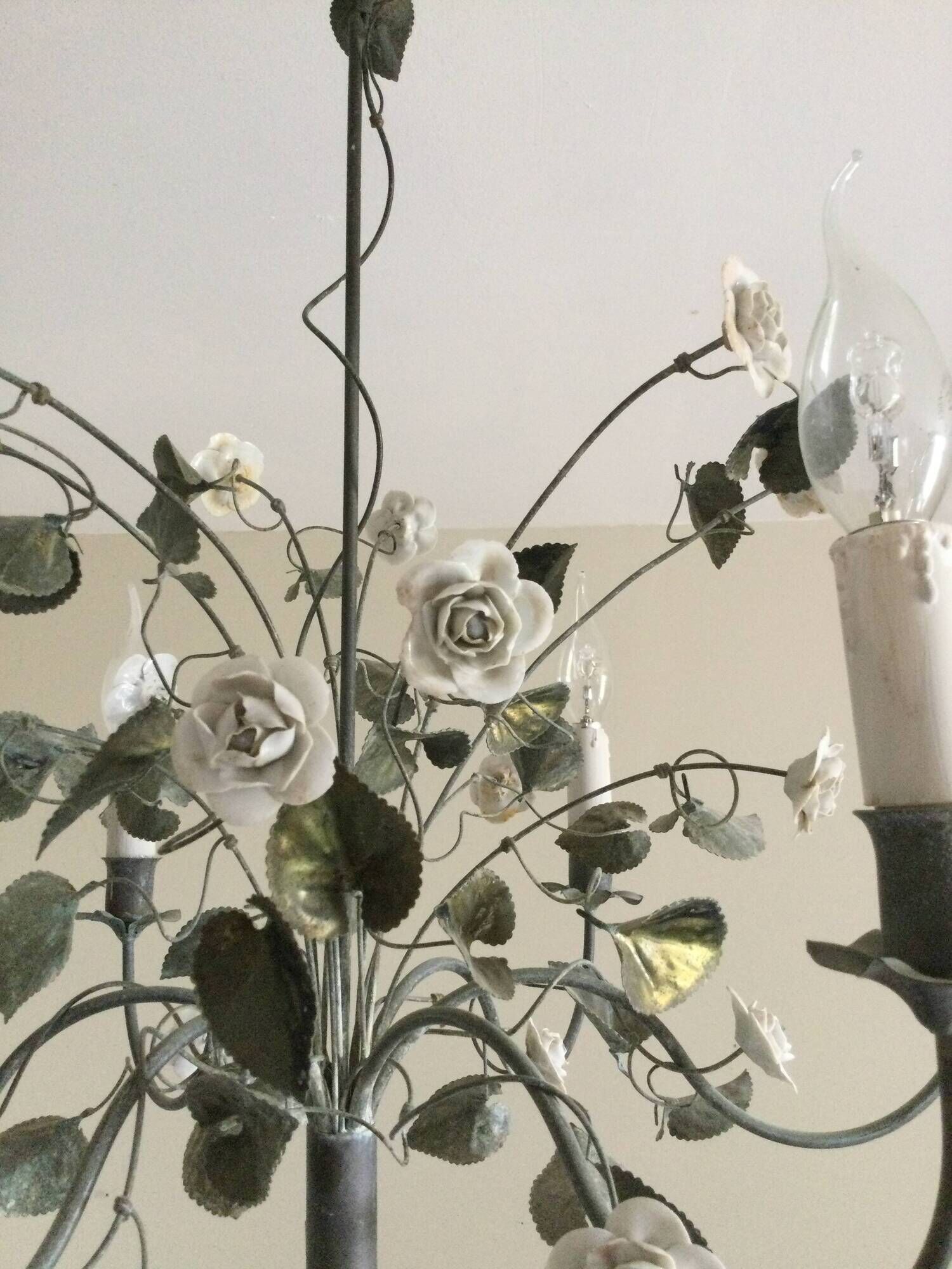 Antique metal chandelier