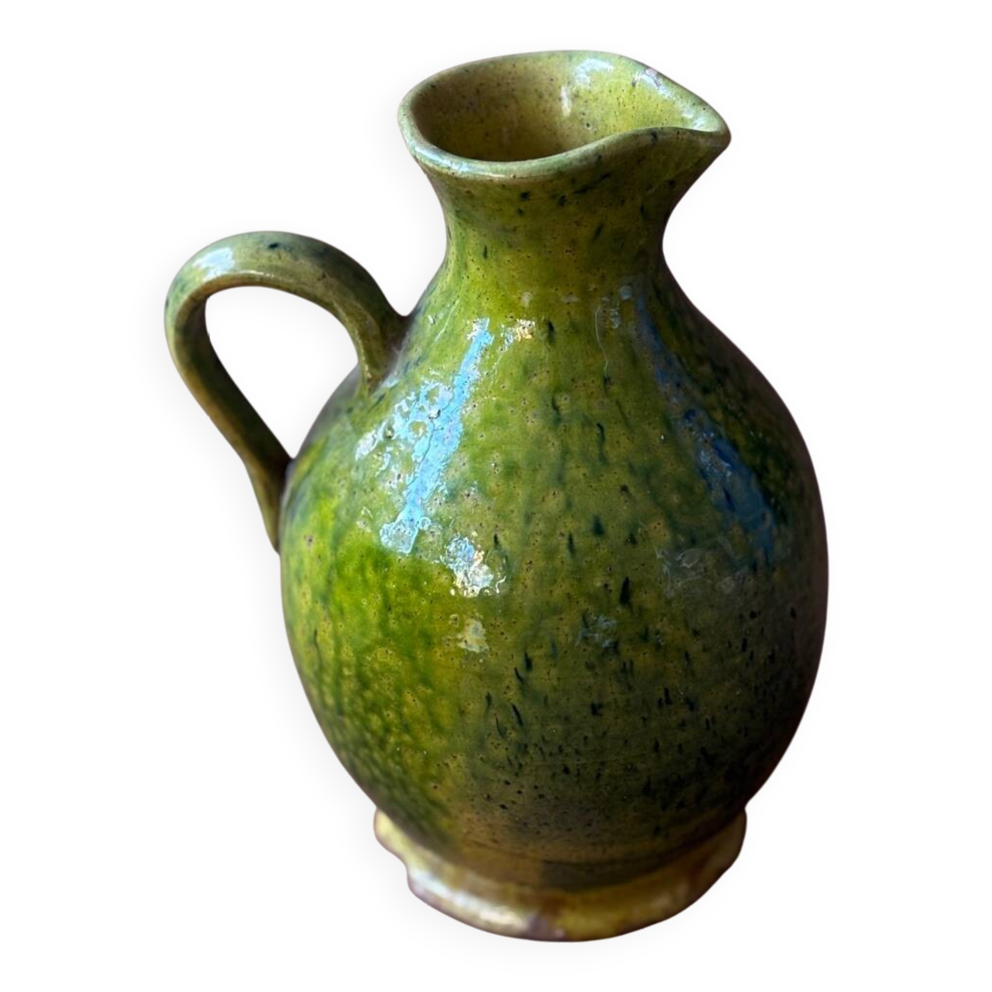 Glazed earthenware pitcher vase 1950