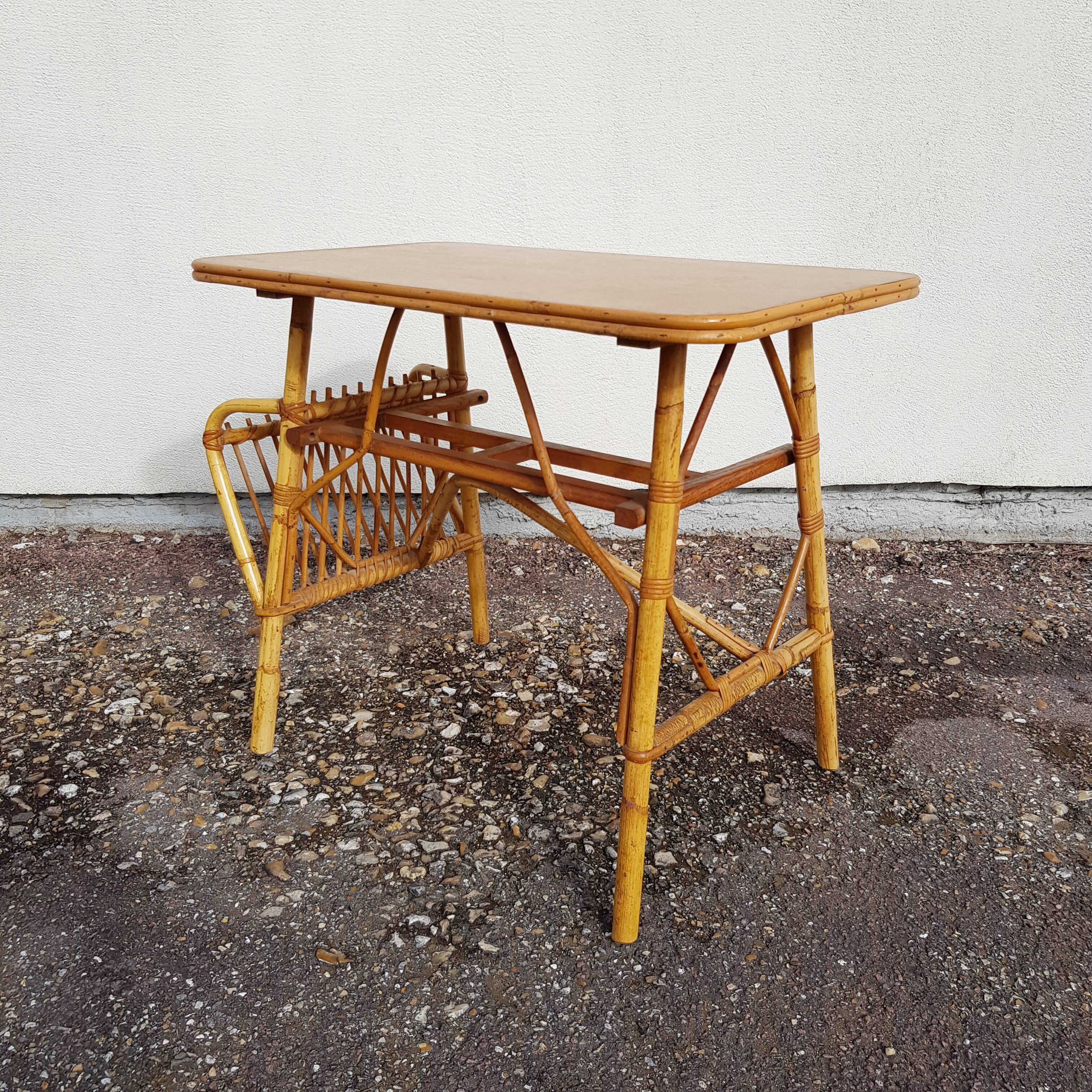 Children's rattan desk