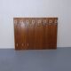 Mid-Century Walnut Wall Unit, 1960s, Set of 8