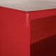 Double-face rotating display cabinet in red lacquer by Arflex, 1980s