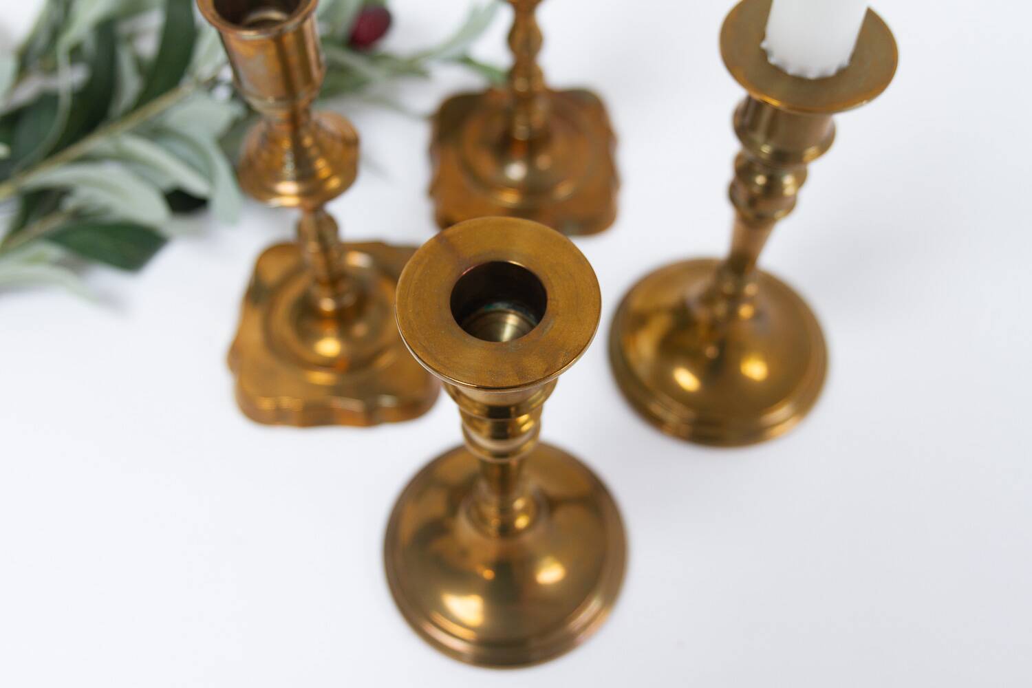 Vintage Danish Malm Candleholders, 1950s, Set of 4