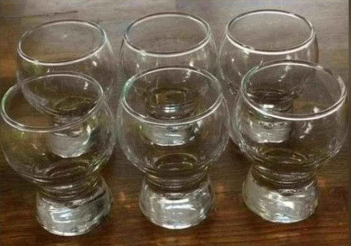 Lot 6 shooters glasses or verrines super nice h 7 cm diameter 4.5 m