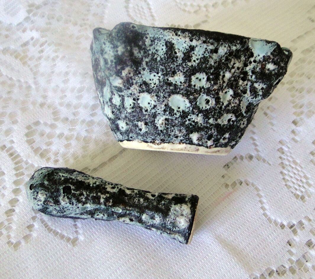 Mortar with ceramic pestle ecume years 60