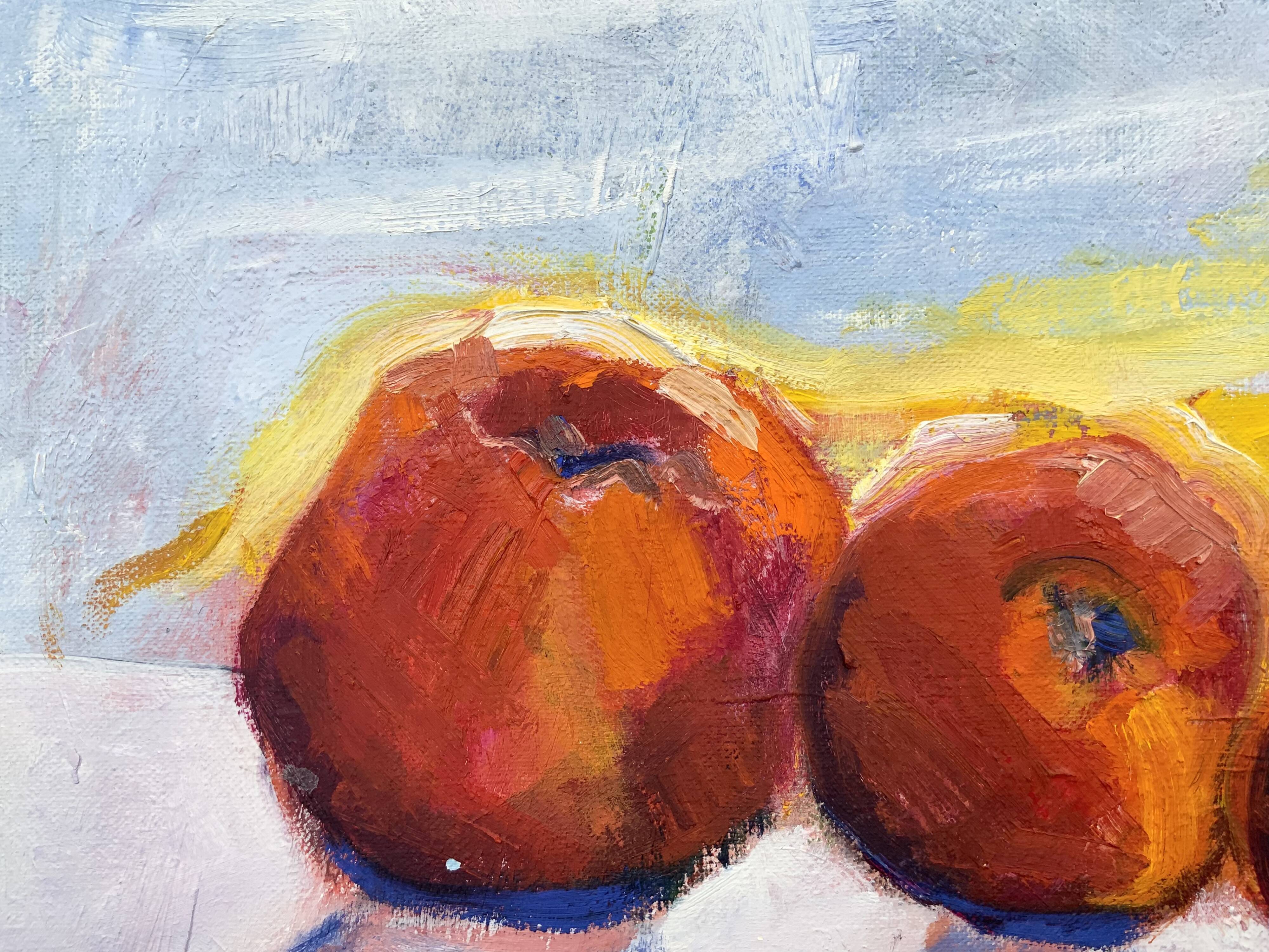 Vintage Expressionists Oil on Canvas with Apples, Signed by Bengt Anders