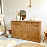 Grand buffet Art Déco en chêne massif - Enfilade vintage