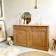 Grand Art Deco buffet in solid oak - Vintage sideboard