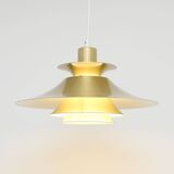 Lampe Frandsen dorée, Danemark années 1970