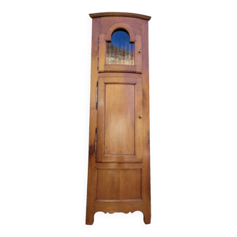 Corner glazed corner cabinet in old cherry wood 1900s