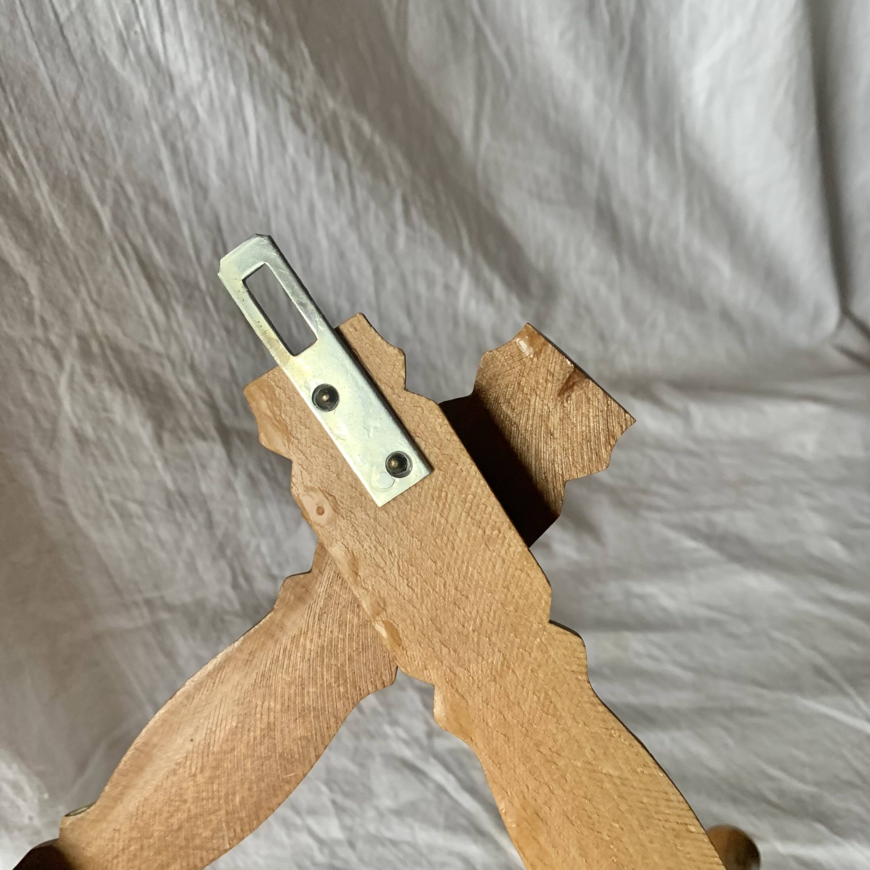 Vintage wooden accordion coat rack