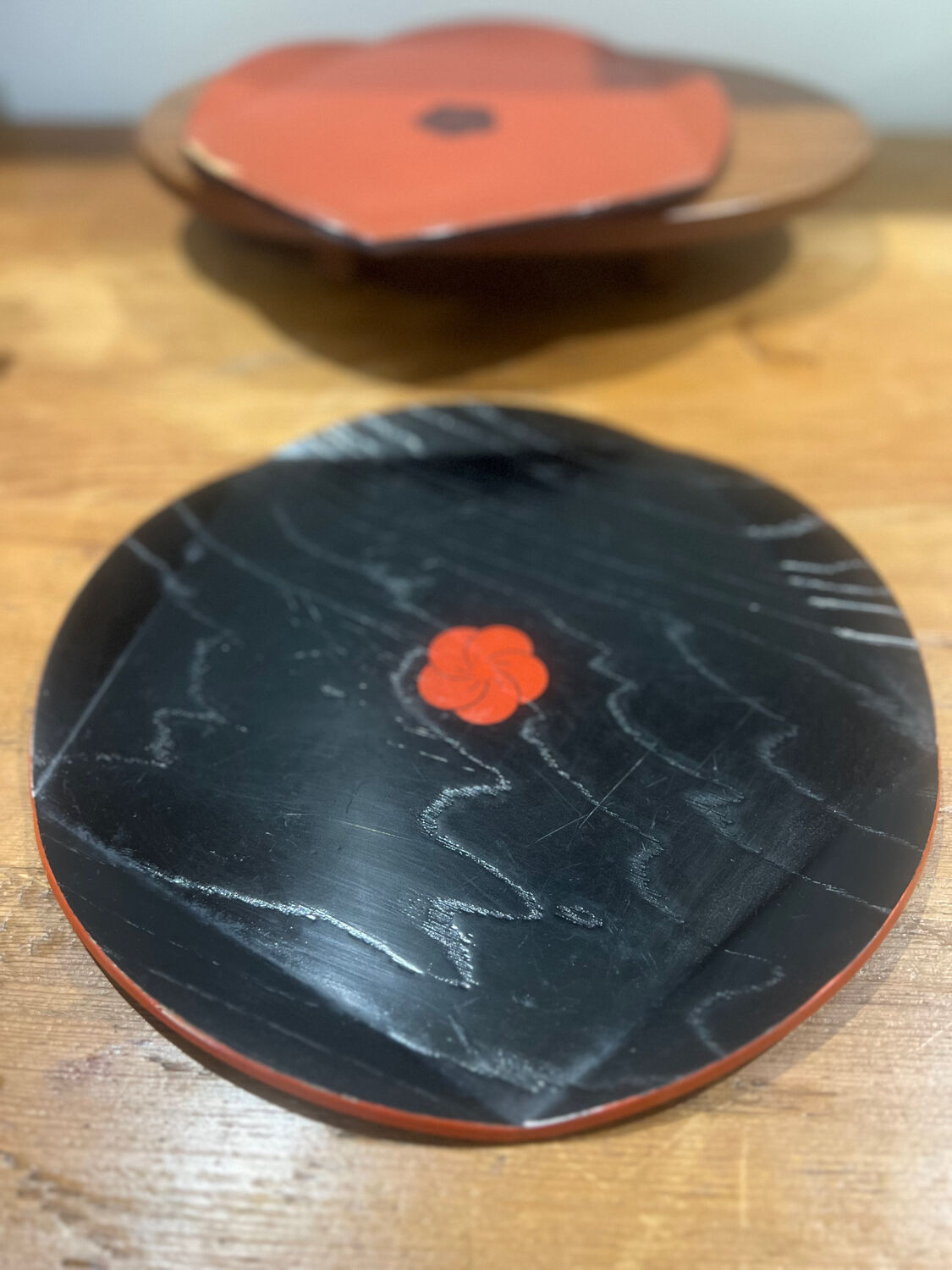 Japanese lacquer tea tray