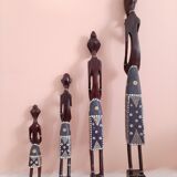 4 wooden statues from Kenya, 80s