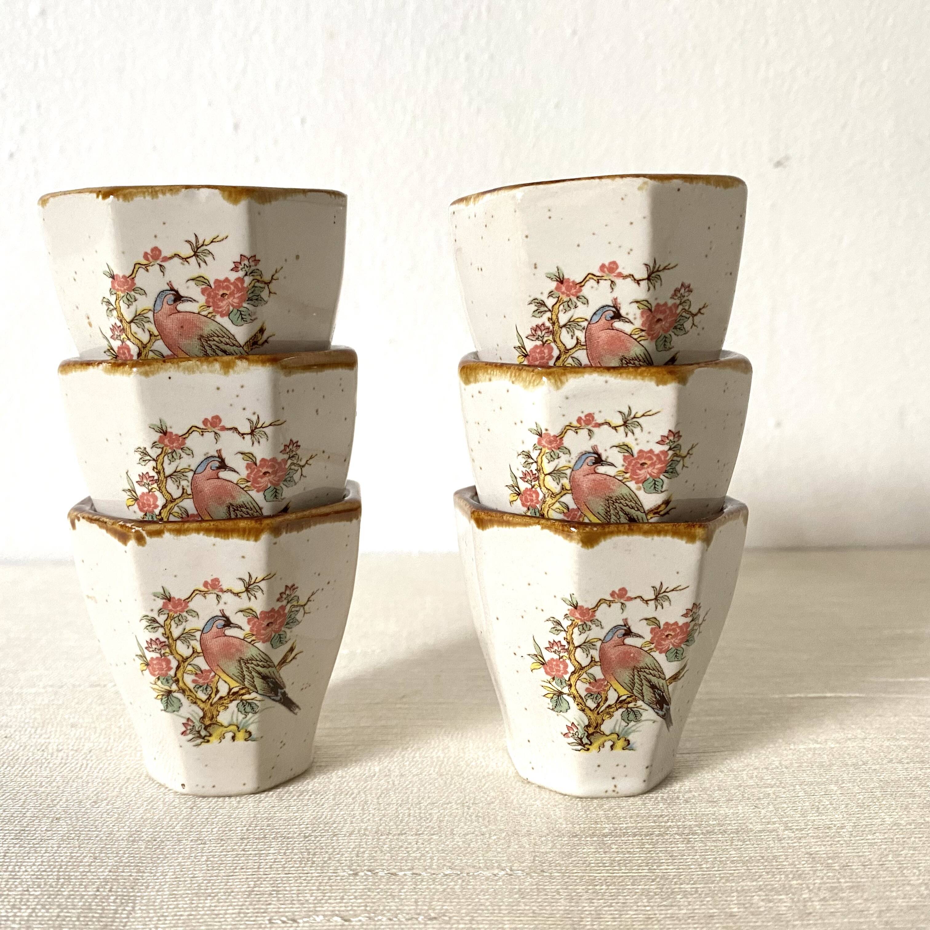 Egg cups or sake glass in 80s stoneware