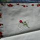 Paire taie oreiller monogrammées rb brodées rose rouge