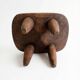 Grand senoufo stool — royal l26 in solid wood n1 - scu piece