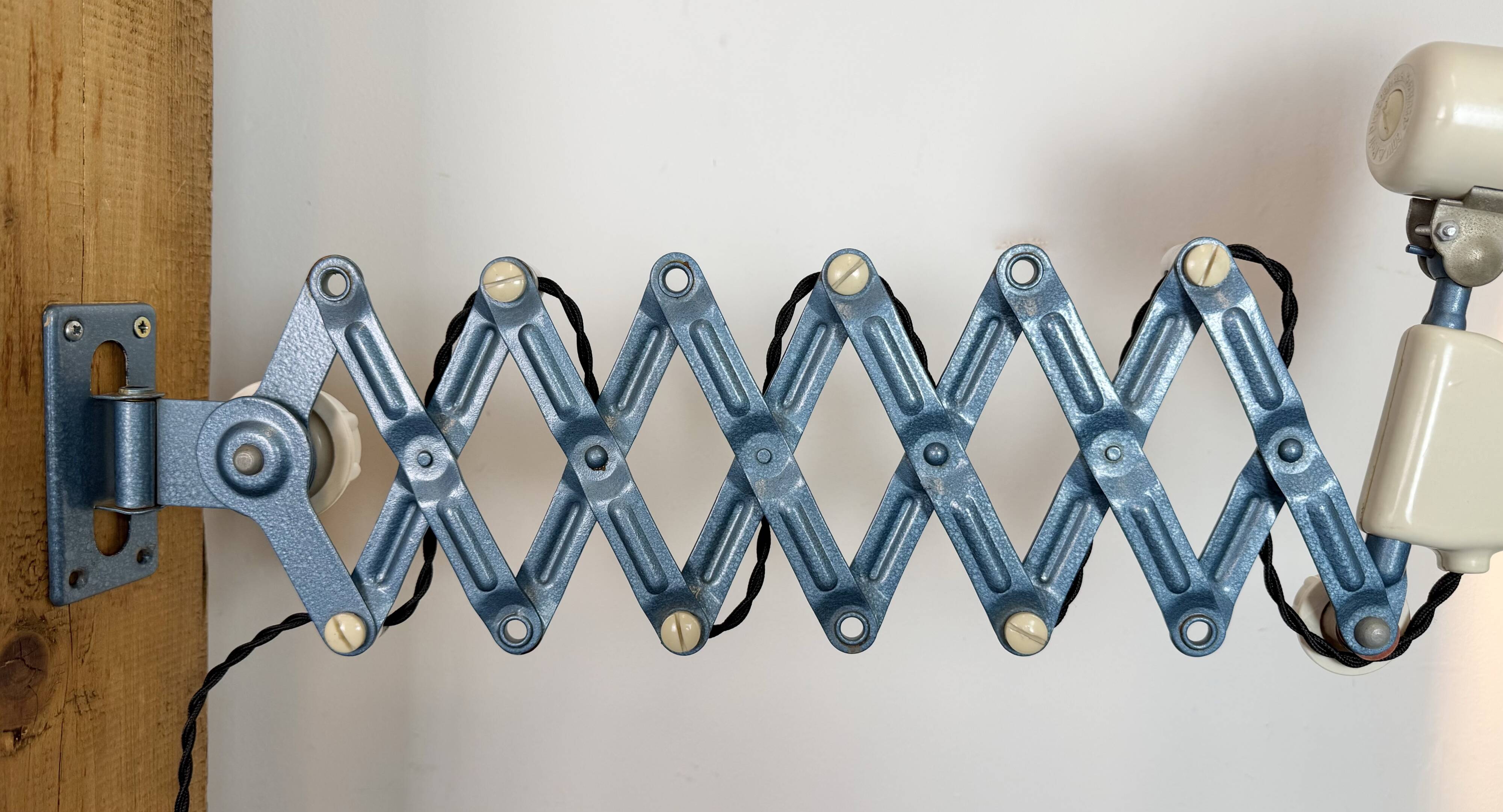 Industrial East German Scissor Lamp from Reif Dresden, 1950s