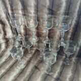 11 crystal stem glasses
