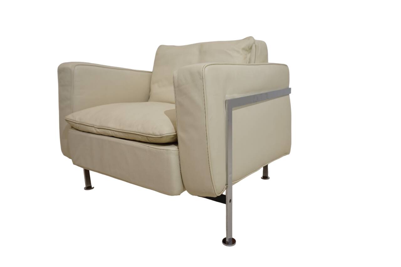 Fauteuil en cuir Robert Haussmann RH 302 pour De Sede/Hans Kaufeld