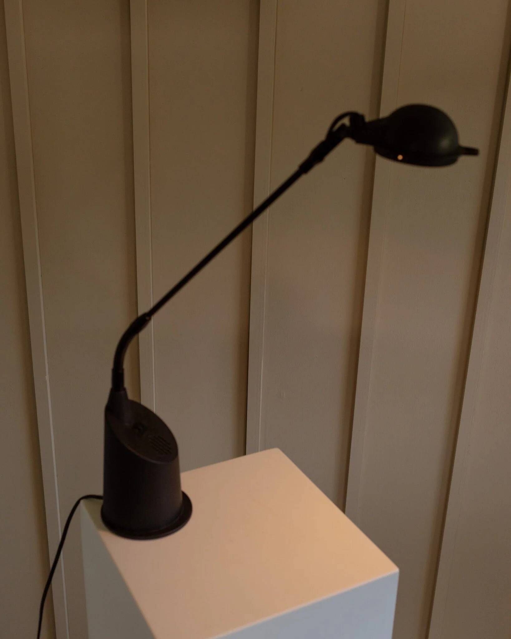 Vintage black table lamp TPB - Model 3014 - Postmodern Memphis design - Italy 1980s