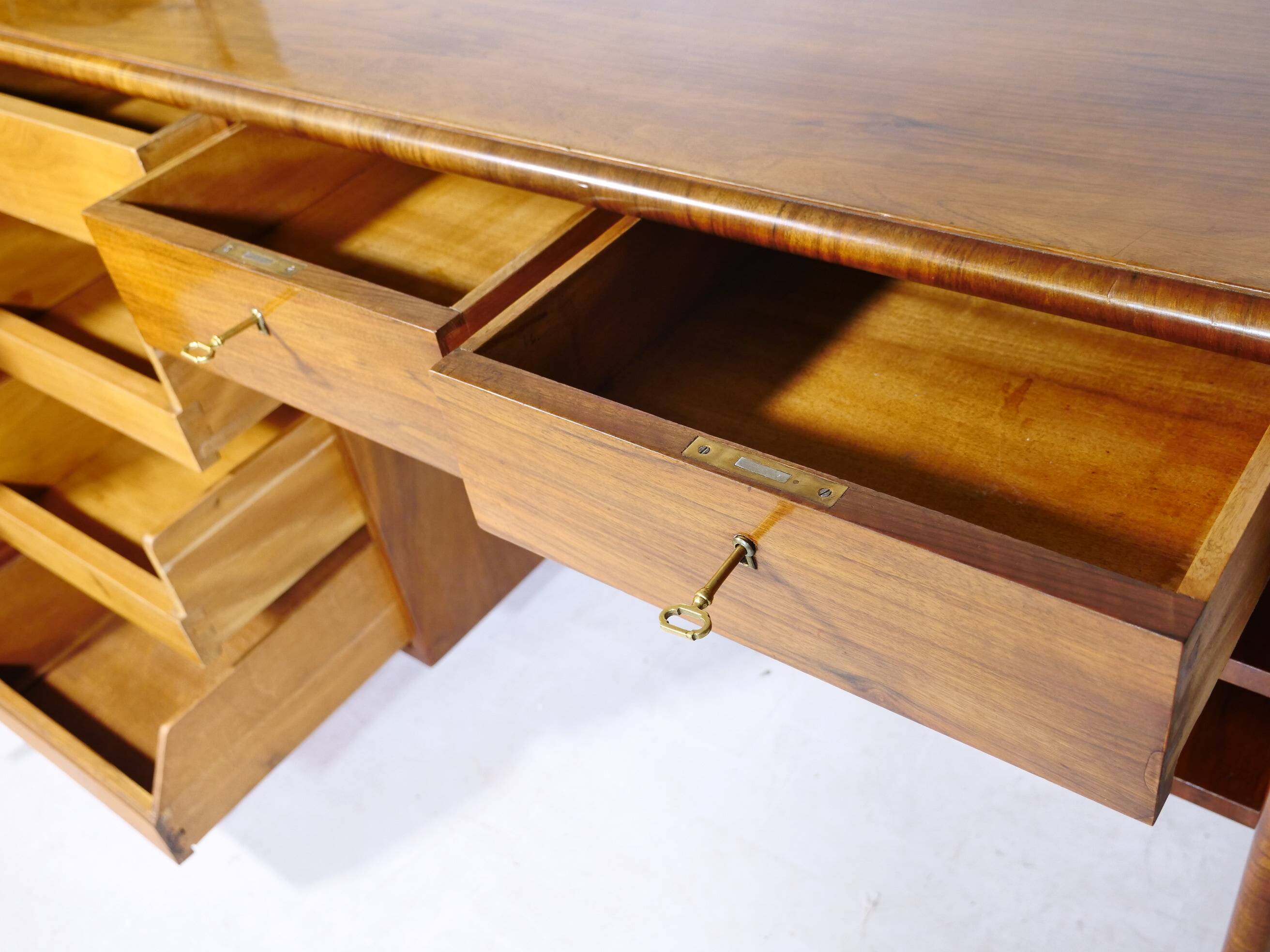 Art Deco Walnut Desk, 1920s