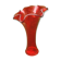 Vase cornet centre de table verre soufflé et coloré rouge rubis