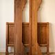 Antique double bed in solid wood