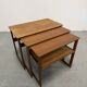 Teak nesting tables by Johannes Andersen