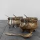 Set of 4 antique silver salt cellars